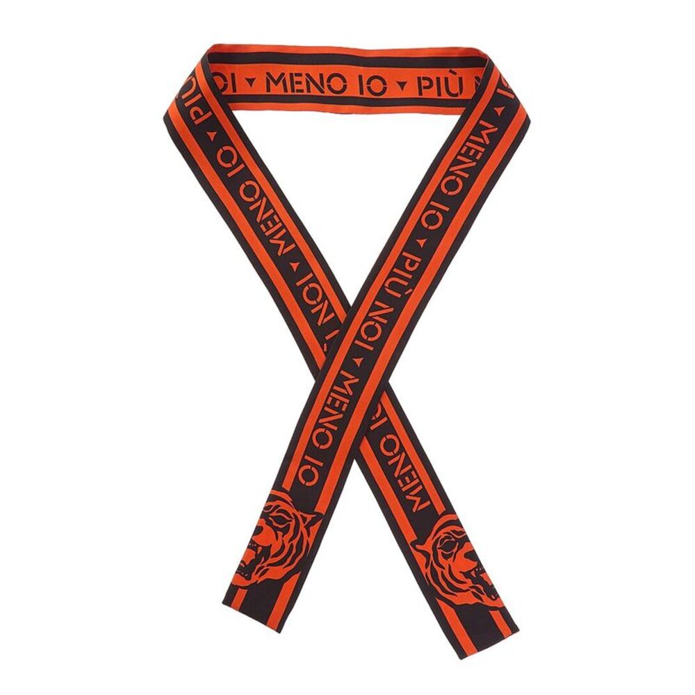 Fendi Wrappy Silk Neck Bow, Orange